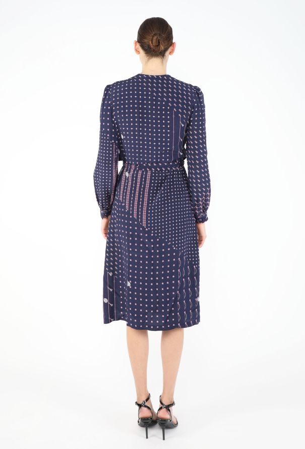Emilio Pucci Graphic Printed Wrap Dress, 1970s - 4