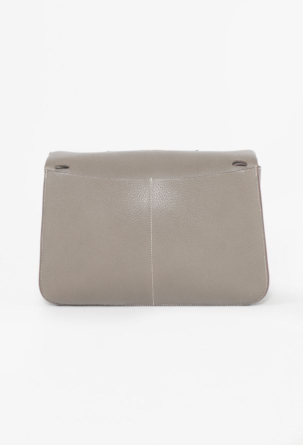 Hermès Gris Étain Taurillon Clémence Halzan 31 - 8