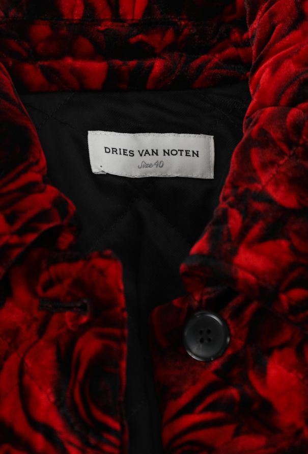 Dries Van Noten F/W 2021 Velvet Rose Printed Jacket - 8