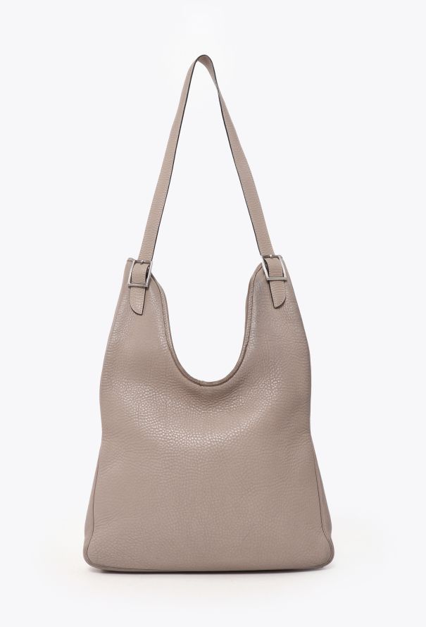 Hermès Gris Tourterelle Taurillon Clémence Massai PM - 2