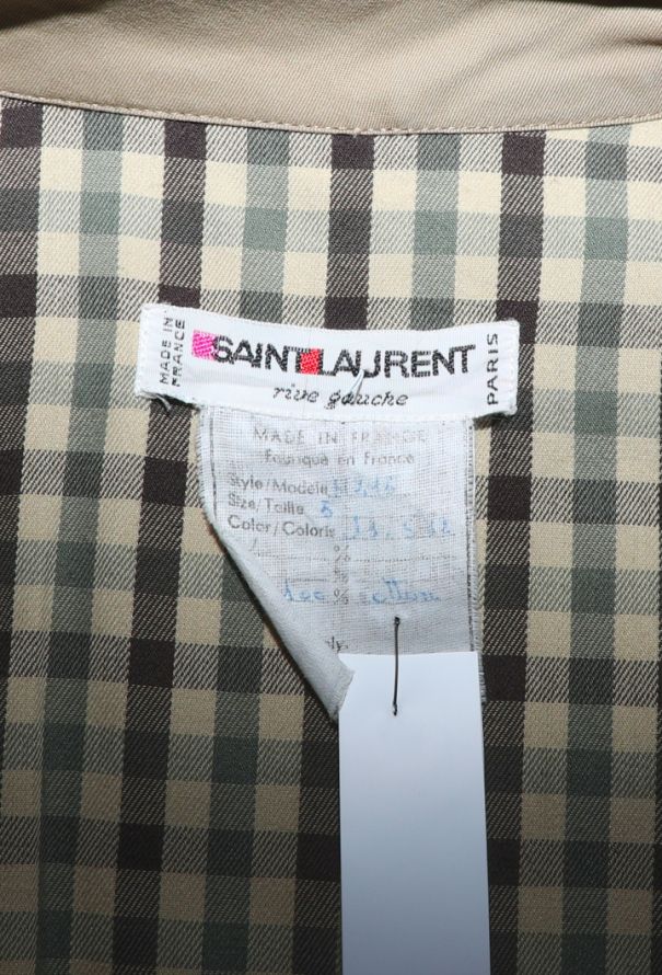 Saint Laurent Gabardine Belted Trench, F/W 1986 - 6