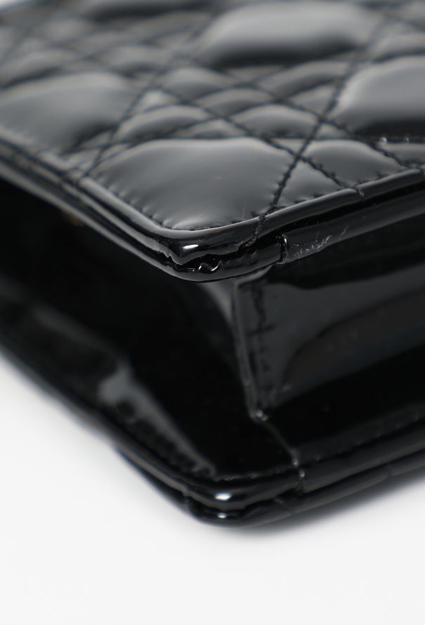 Dior Caro Patent Cannage Pouch - 8