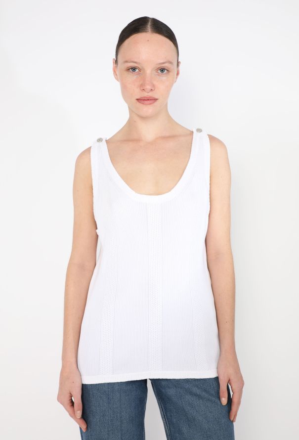 Chanel Ribbed 'CC' Tank Top - 1