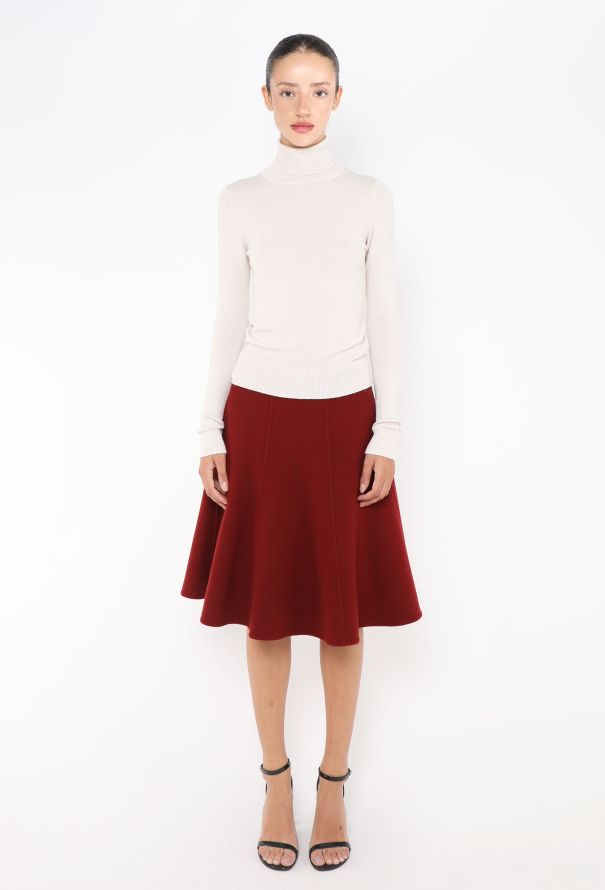 Dior S/S 2018 Fluted Cashmere Skirt - 1