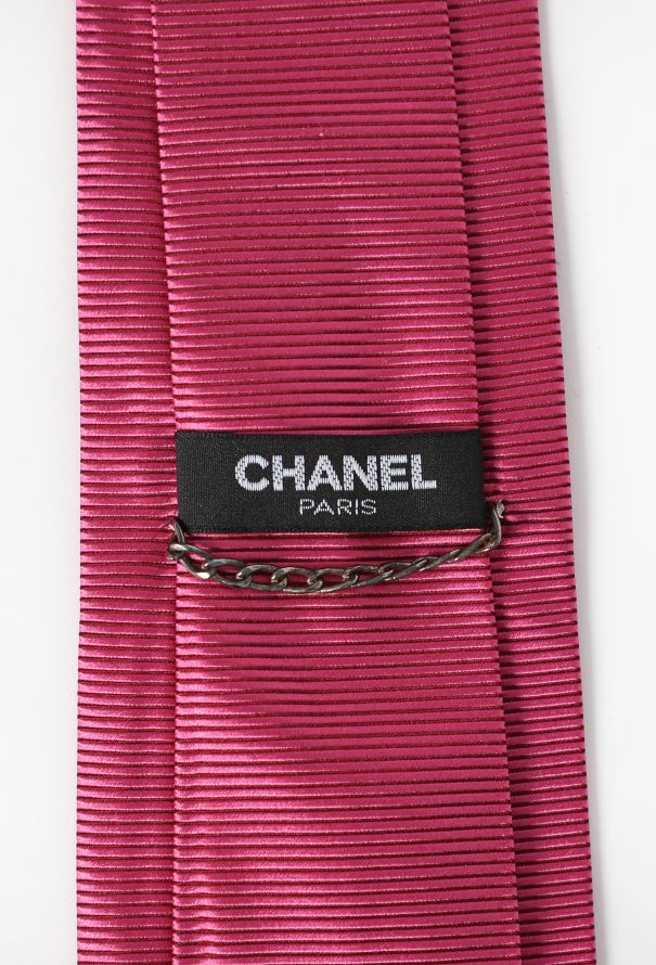 Chanel Pinstripe Silk Tie, Early 2000s - 5