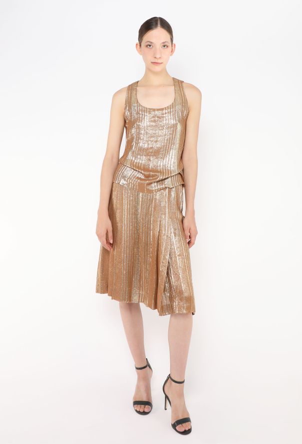 Chloé Vintage Lamé Skirt Ensemble - 4