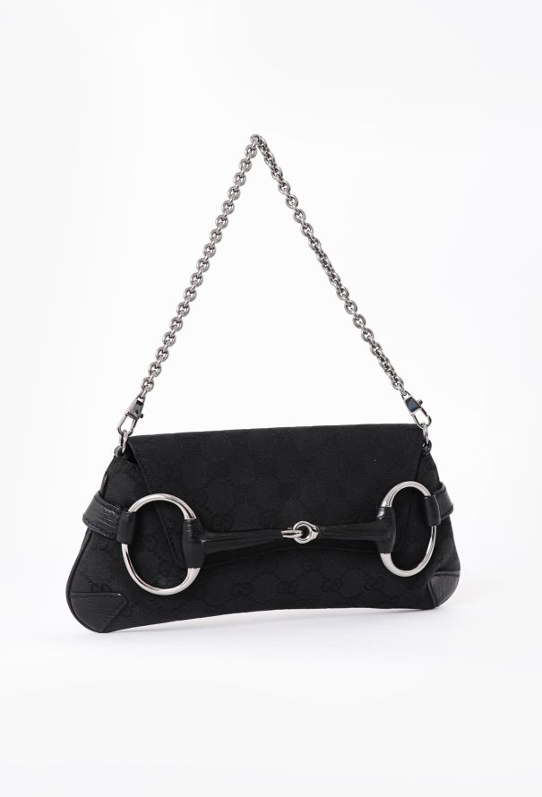 Gucci Black Horsebit Monogram Bag - 2 Gucci Black Horsebit Monogram Bag - 2
