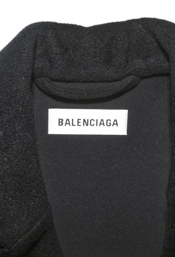 Balenciaga 2018 Brushed Velvet Hourglass Coat - 5