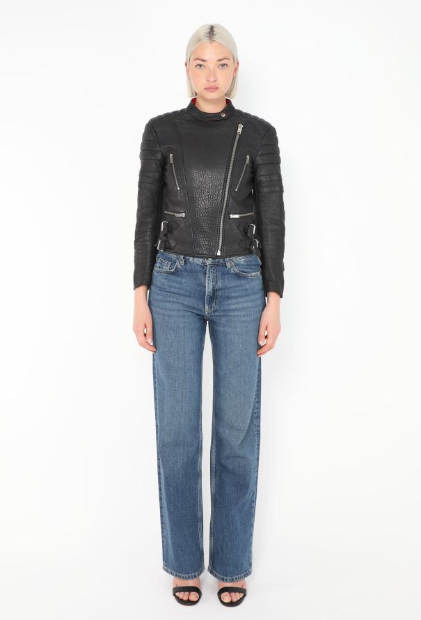 Céline Distressed Lambskin Biker Jacket - 3 Céline Distressed Lambskin Biker Jacket - 3