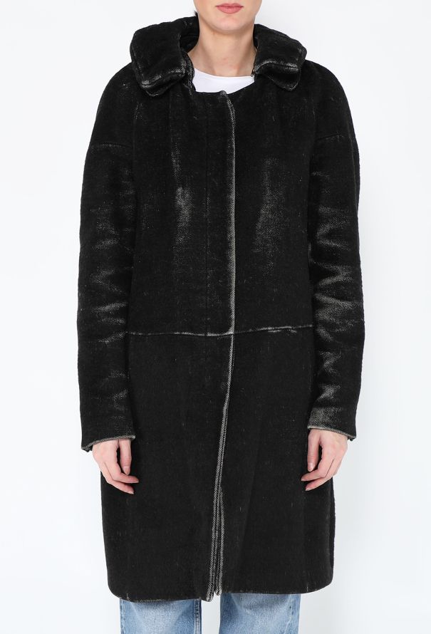 Helmut Lang Rare F/W 2000 Wool Brushed Peacoat - 5