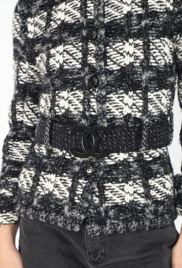 Chanel Belted Tweed 'CC' Cardigan - 7