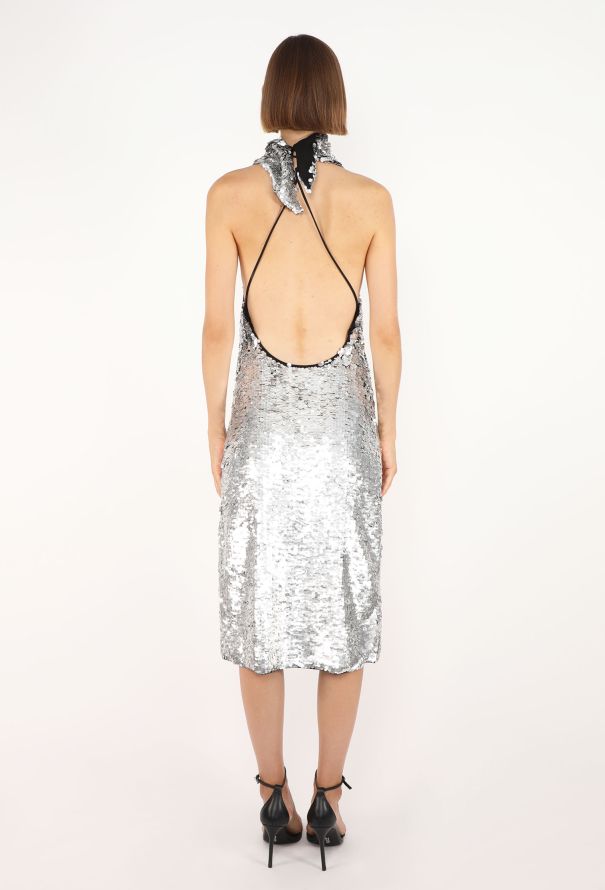 Bottega Veneta Sequin Open-Back Dress, Resort 2021 - 5