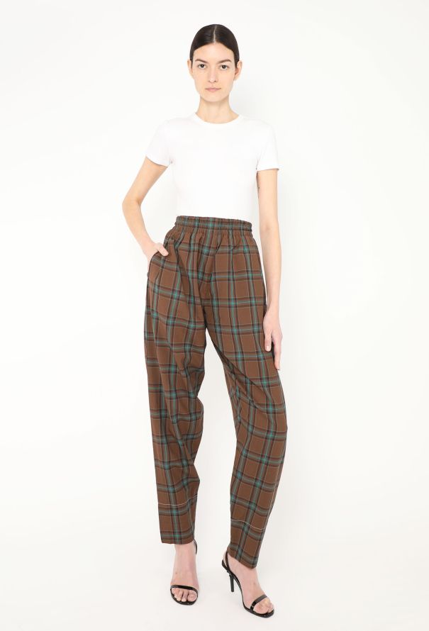Céline 2017 Checkered Cotton Trousers - 1