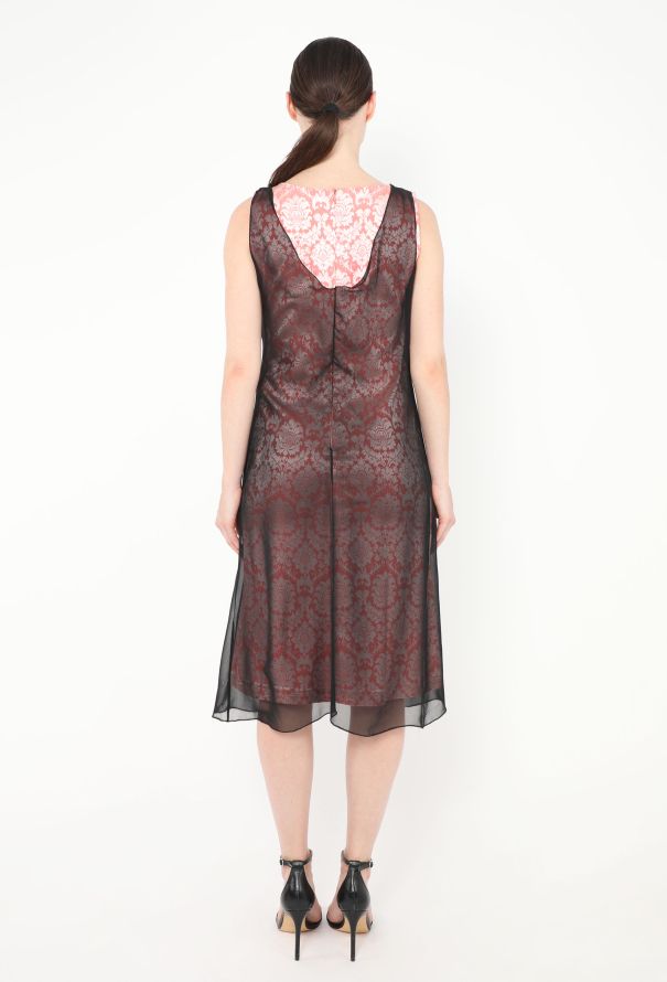Alexander McQueen 1997 Damask Overlay Appliqué Dress - 4 Alexander McQueen 1997 Damask Overlay Appliqué Dress - 4