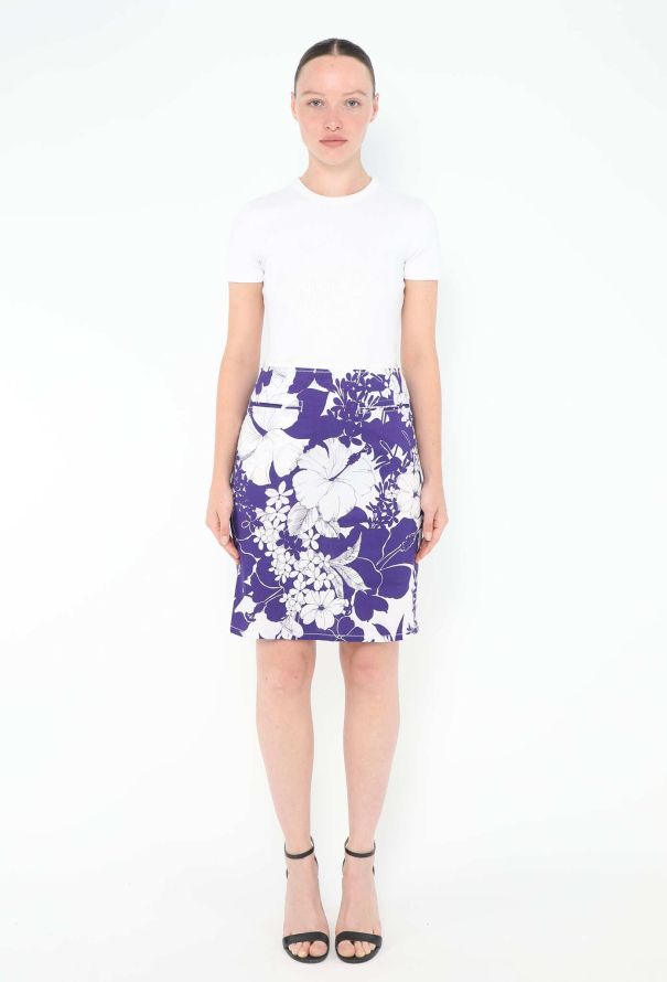 Miu Miu Rare S/S 2003 Cotton Slit Skirt - 1