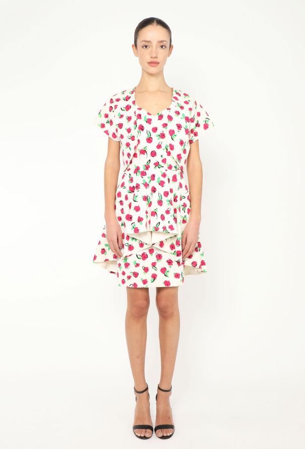 Guy Laroche '80s Floral Piqué Dress - 2