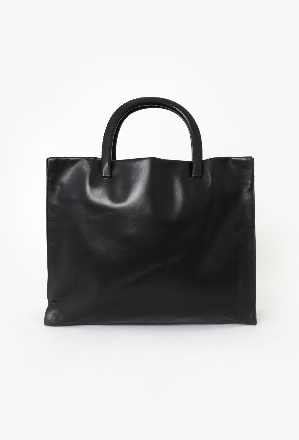 Prada Black Leather Tote Bag - 3 Prada Black Leather Tote Bag - 3