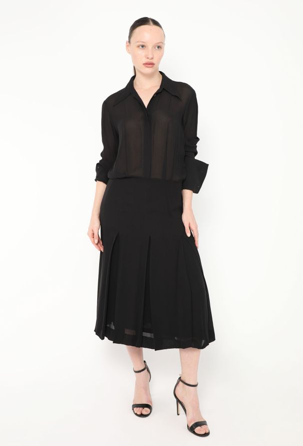 Hermès Margiela S/S 2001 Pleated Silk Dress - 3 Hermès Margiela S/S 2001 Pleated Silk Dress - 3