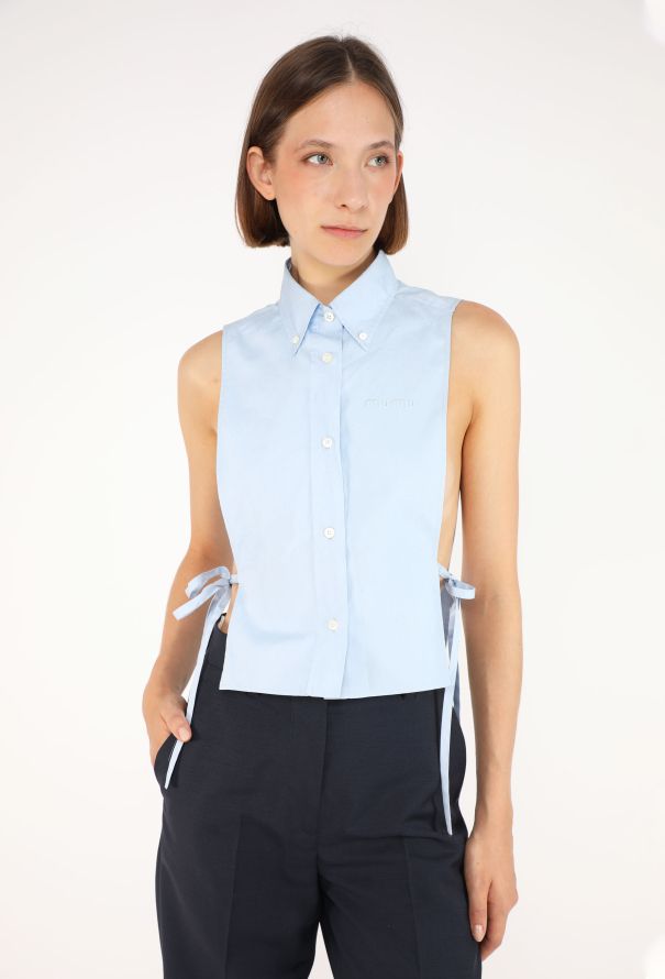 Miu Miu Poplin Open Shirt, S/S 2026 - 1