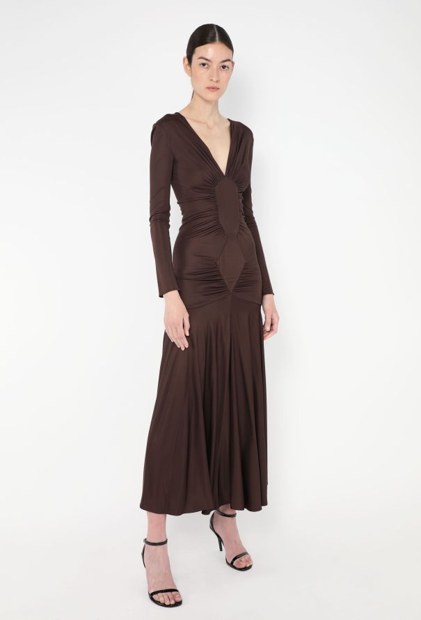 Saint Laurent F/W 2022 Ruched Drop-Waist Gown - 1