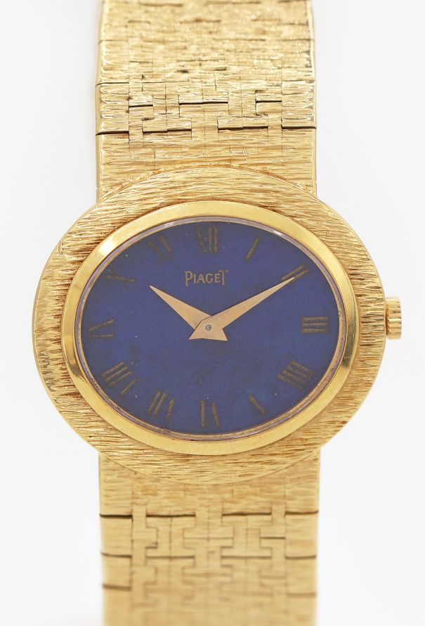 Piaget Ultra Rare 1970s 18k Yellow Gold & Lapis Lazuli Watch - 2 Piaget Ultra Rare 1970s 18k Yellow Gold & Lapis Lazuli Watch - 2