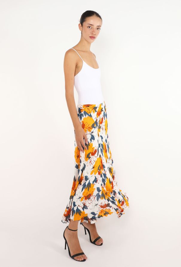 Dries Van Noten Printed Crêpe Maxi Skirt, 2001 - 2