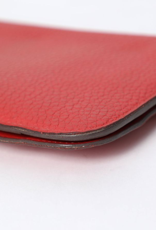 Hermès Red Taurillon Clémence Dogon GM Wallet - 9