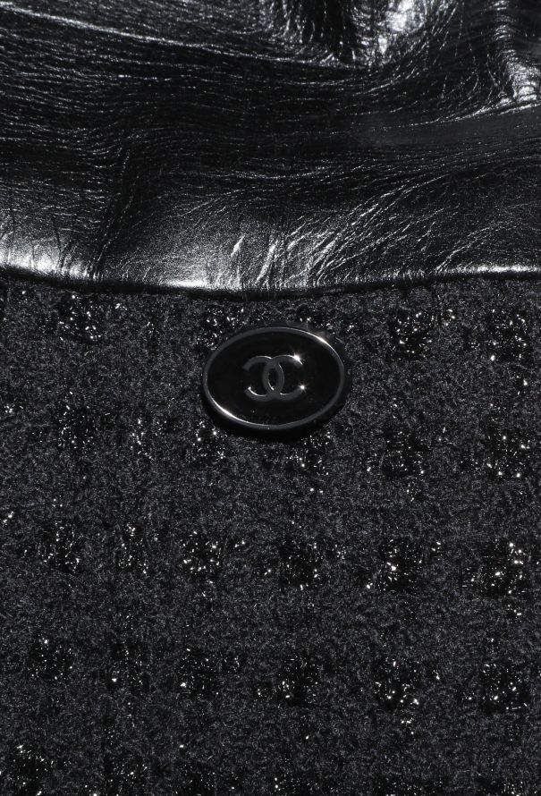 Chanel 2014 Lamé Tweed Leather Dress - 6