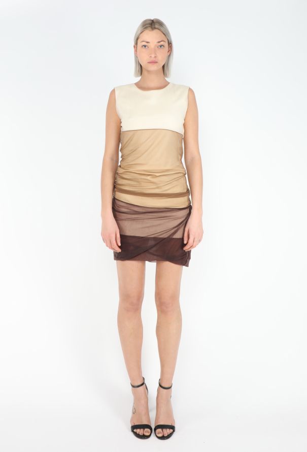 Helmut Lang COLLECTOR S/S 1990 Tonal Overlay Dress - 2