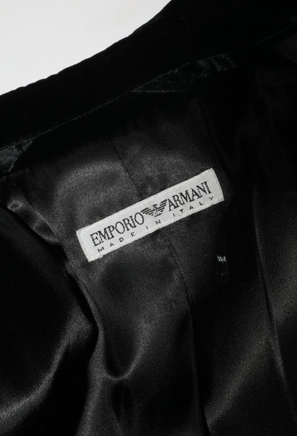 Emporio Armani '80s Velvet Notched Coat - 7