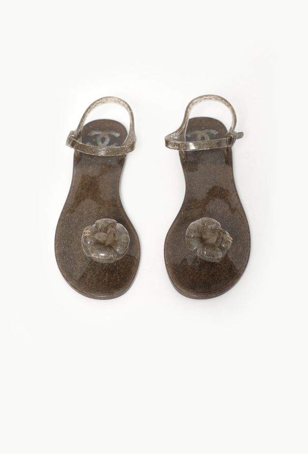 Chanel Iridescent Camélia 'CC' Sandals - 2 Chanel Iridescent Camélia 'CC' Sandals - 2