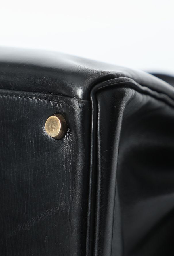 Hermès Vintage Black Box Kelly Retourné 35 - 10