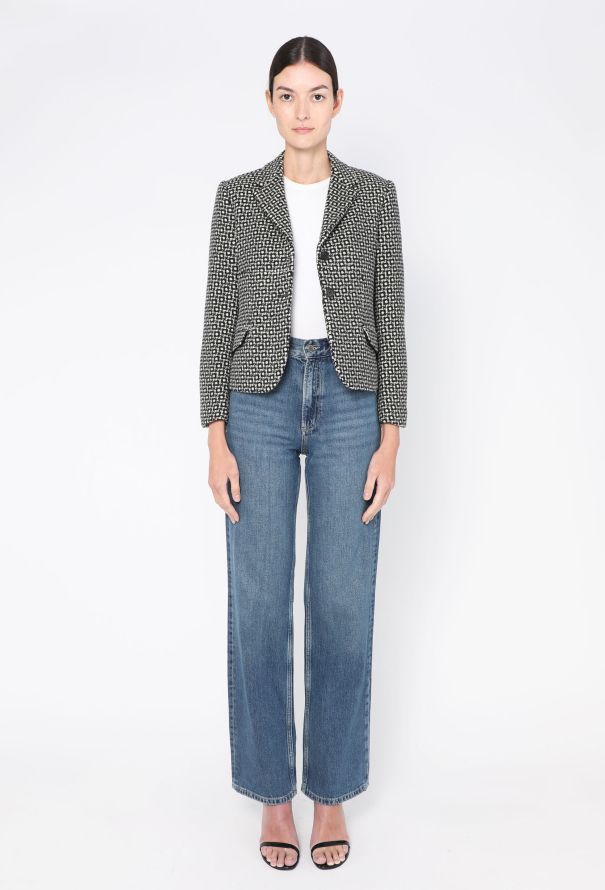 Miu Miu 2009 Bicolor Alpaca Blazer - 3