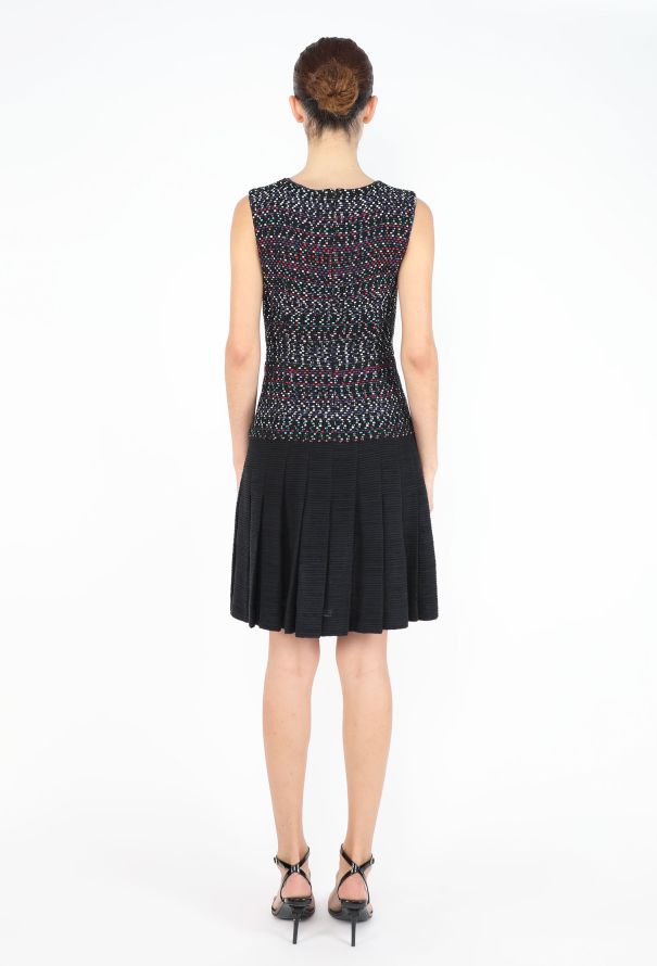 Chanel 2016 Tweed Pleated Skater Dress - 4