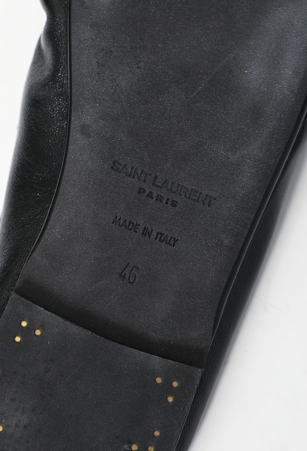 Saint Laurent Ruched Leather Penny Loafers, 2025 - 7