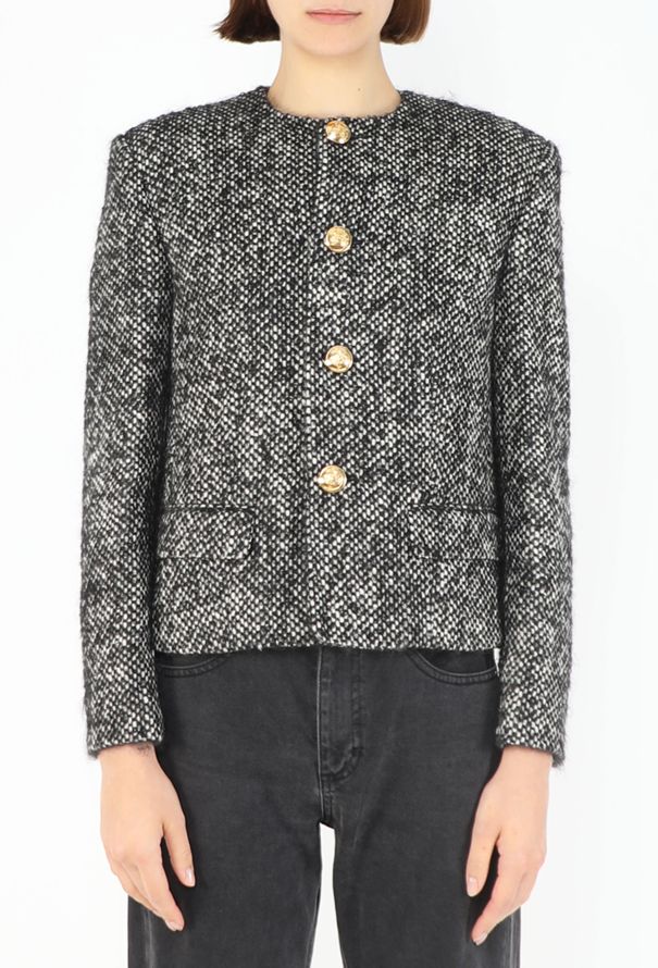 Céline F/W 2021 Mouline Tweed Chasseur Jacket - 1