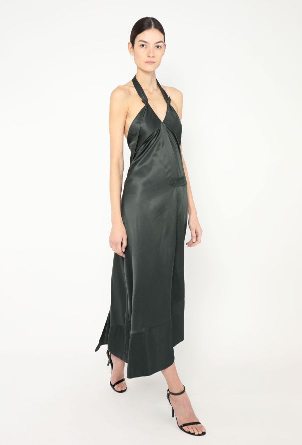 Dries Van Noten Asymmetrical Silk Halter Gown - 3 Dries Van Noten Asymmetrical Silk Halter Gown - 3