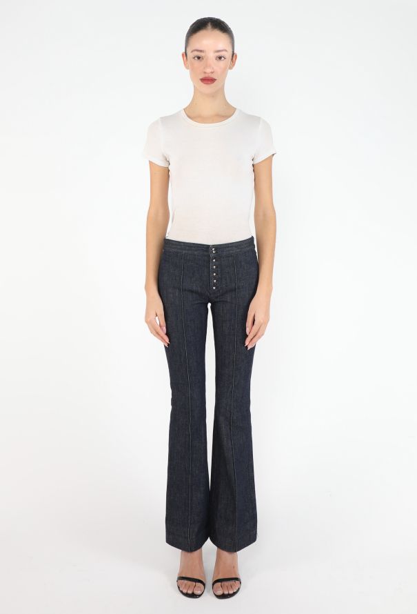 Balenciaga RARE F/W 2005 Fur Trim Denim Ensemble - 7