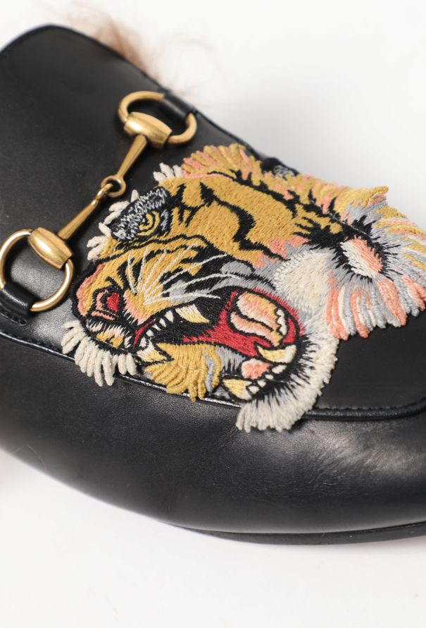 Gucci F/W 2015 Embroidered Princetown Mules - 7