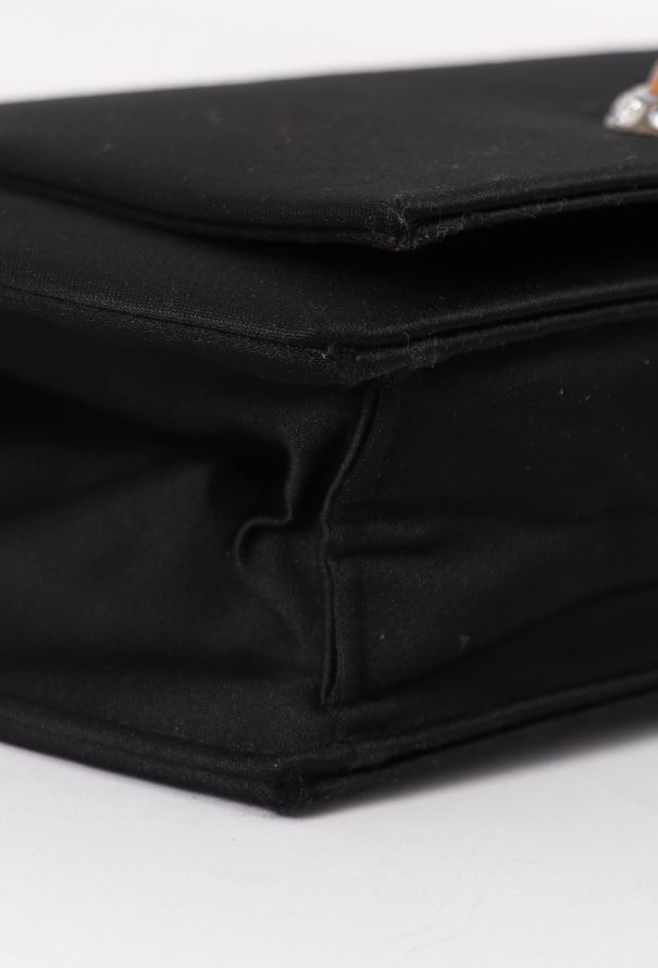 Saint Laurent '80 Couture Black Silk Clutch - 9 Saint Laurent '80 Couture Black Silk Clutch - 9