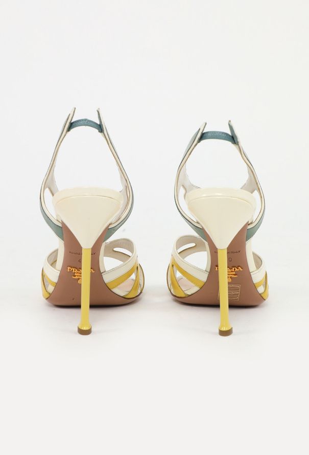 Prada S/S 2012 Patent Flame Slingbacks - 5