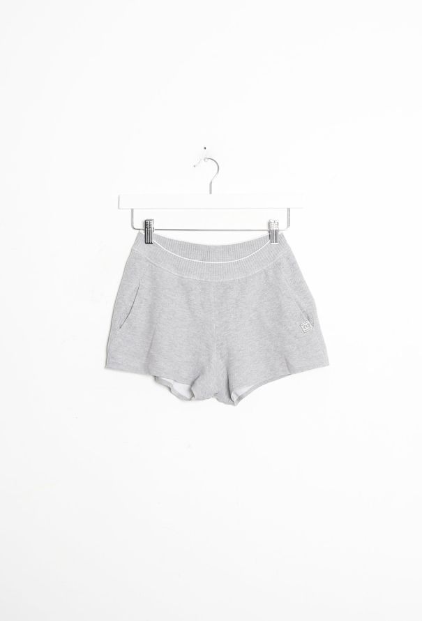 Ribbed Knit 'CC' Mini Shorts