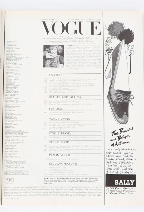 VOGUE UK October 1975 David Bailey Autumn Set - 6