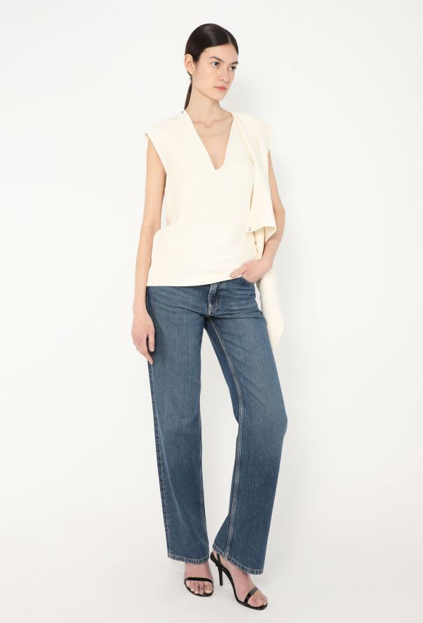 Céline Asymmetrical Draped Wrap Top - 4 Céline Asymmetrical Draped Wrap Top - 4