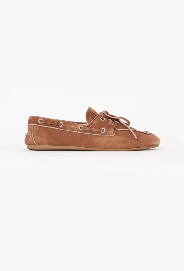 Miu Miu S/S 2024 Faded Suede Moccasins - 1