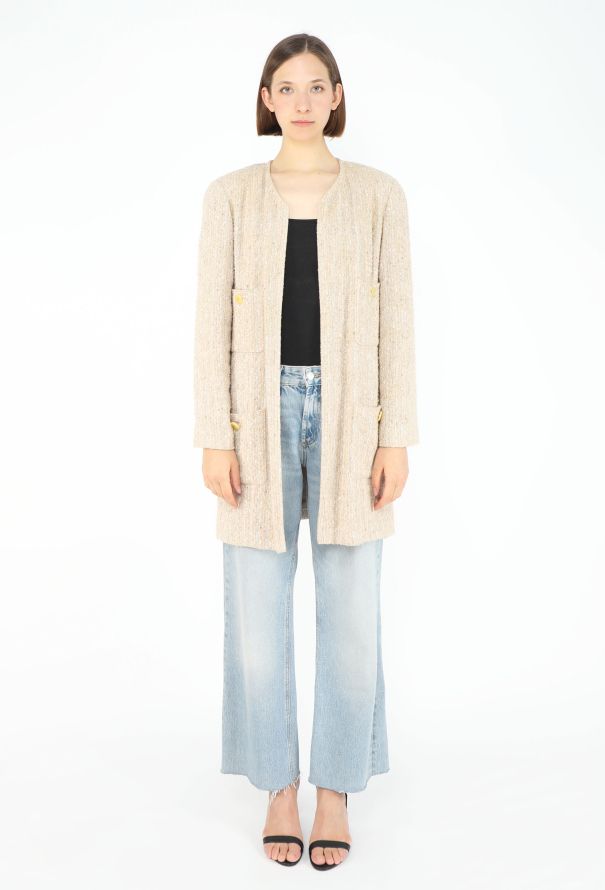 Chanel 1999 Tweed Collarless Jacket - 1