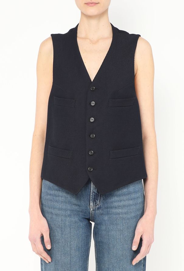 Saint Laurent 2000s Tailored Twill Vest - 1