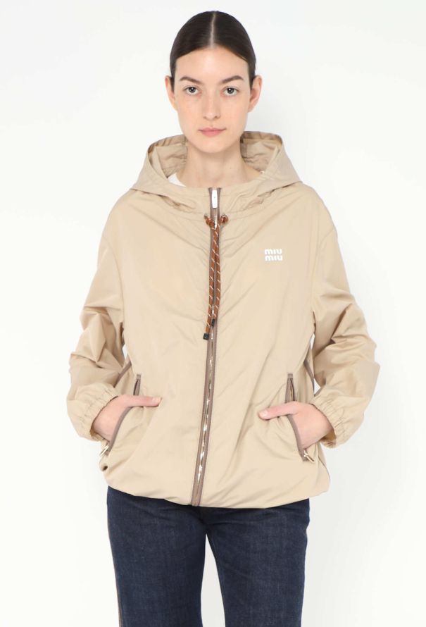 Miu Miu 2024 Nylon Logo Windbreaker - 1