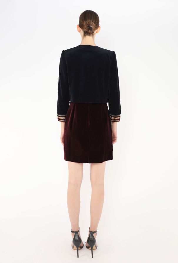 Louis Féraud Embellished Velvet Ensemble - 5