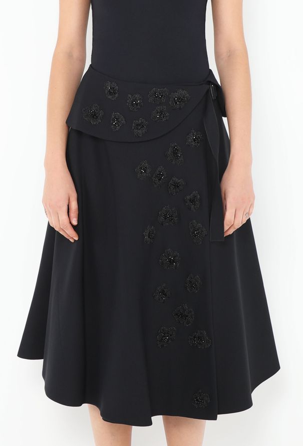 Dior F/W 2016 Embellished Floral Wrap Skirt - 3